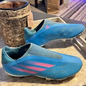 Adidas Blue and Pink Soccer Cleats men’s size 8